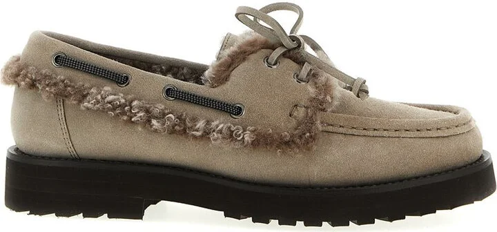 Brunello Cucinelli 'Precious Insert' Boat Shoe