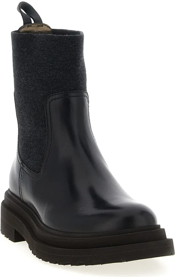 Brunello Cucinelli Precious Loop Detail Ankle Boots - Image 2