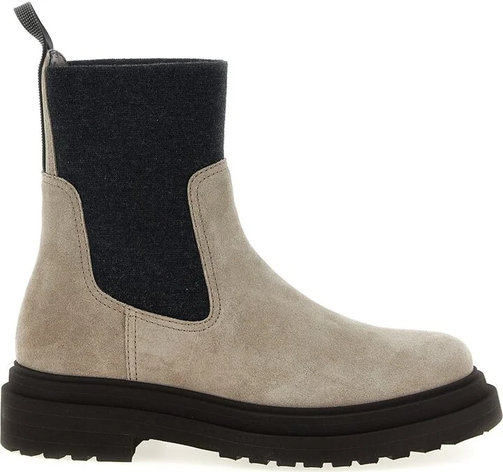 Brunello Cucinelli Precious Loop Detail Ankle Boots