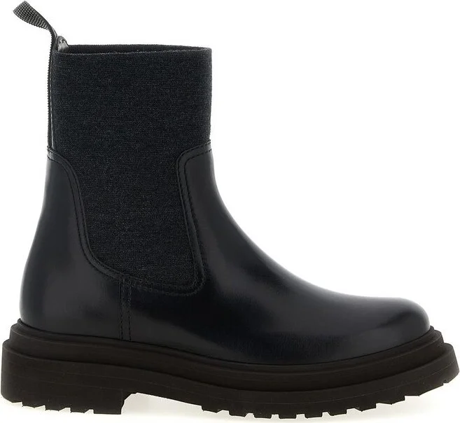 Brunello Cucinelli Precious Loop Detail Ankle Boots