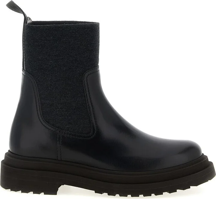 Brunello Cucinelli Precious Loop Detail Ankle Boots