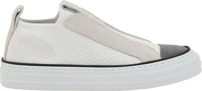 Brunello Cucinelli Precious Toe Slip-On Sneakers
