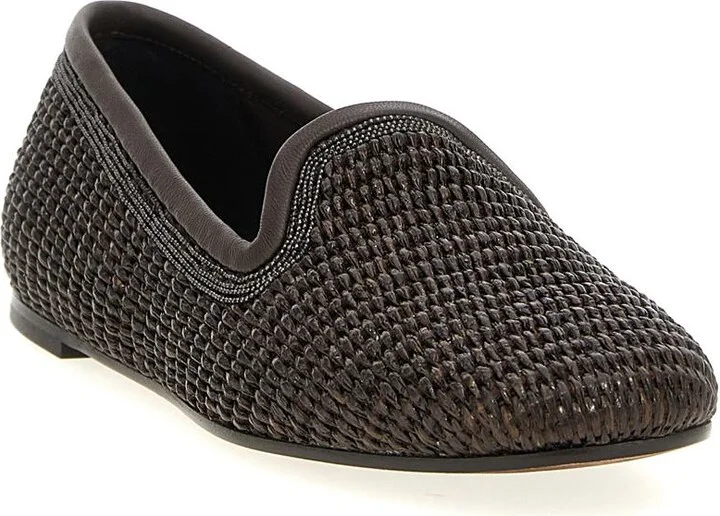 Brunello Cucinelli 'Precious Trim' Slippers - Image 2