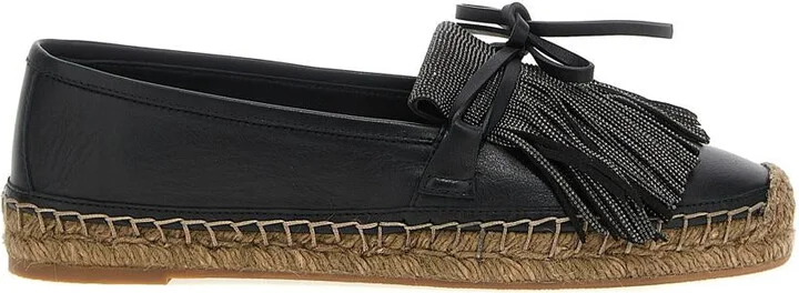 Brunello Cucinelli Ramile Fringed Espadrilles