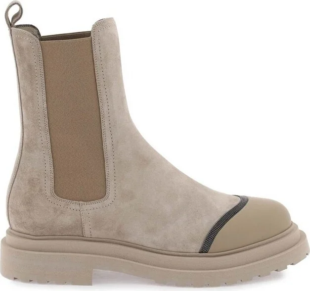 Brunello Cucinelli Round Toe Ankle Boots