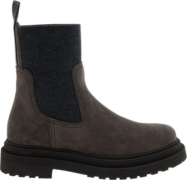 Brunello Cucinelli Round Toe Chelsea Boots