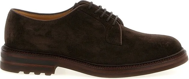 Brunello Cucinelli Round-Toe Lace-Up Derby Shoes