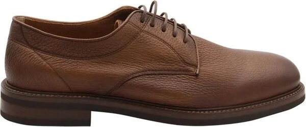 Brunello Cucinelli Round-Toe Lace-Up Shoes