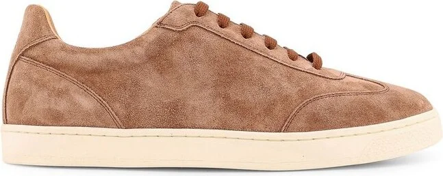 Brunello Cucinelli Round Toe Lace-Up Sneakers