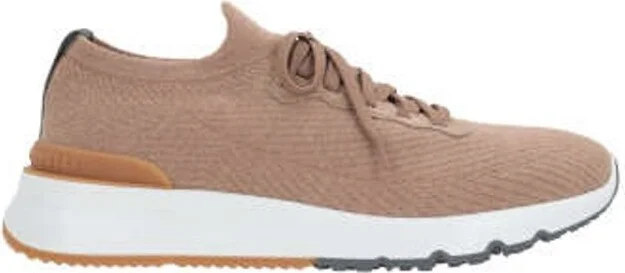 Brunello Cucinelli Round-Toe Lace-Up Sneakers