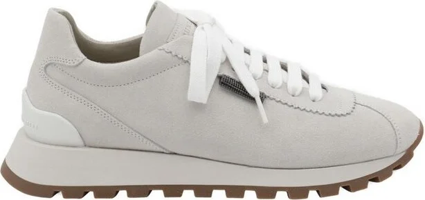 Brunello Cucinelli Round-Toe Lace-Up Trainers