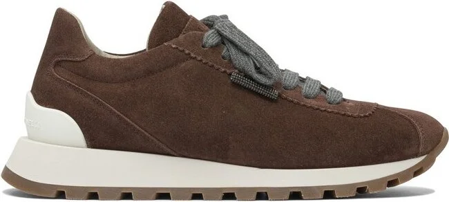 Brunello Cucinelli Round-Toe Lace-Up Trainers