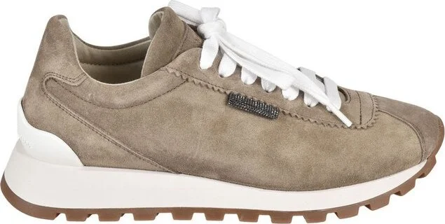 Brunello Cucinelli Round-Toe Lace-Up Trainers