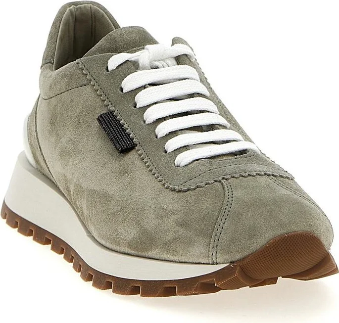 Brunello Cucinelli Shiny Tab Sneakers - Image 2