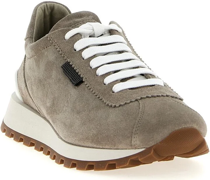 Brunello Cucinelli Shiny Tab Sneakers - Image 2