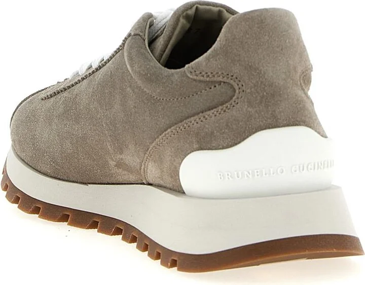 Brunello Cucinelli Shiny Tab Sneakers - Image 3