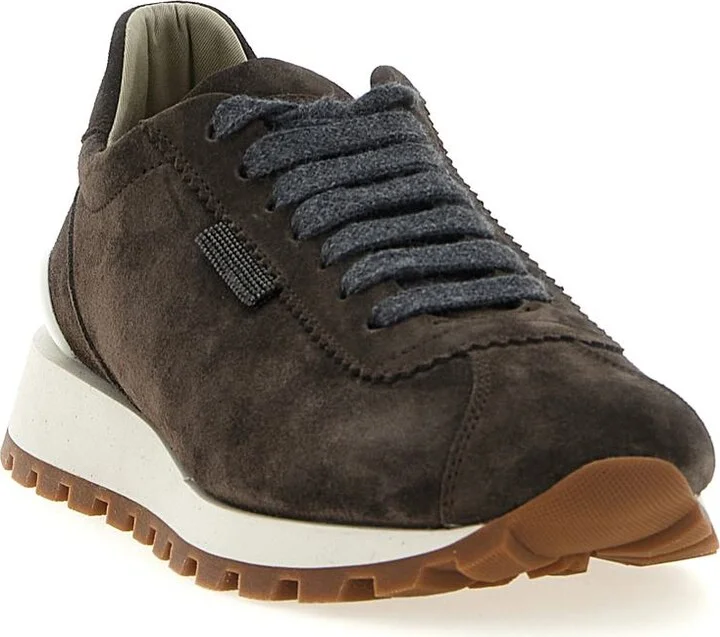 Brunello Cucinelli Shiny Tab Sneakers - Image 2