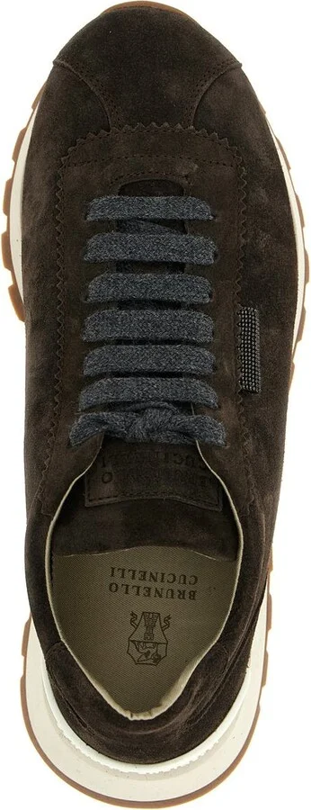 Brunello Cucinelli Shiny Tab Sneakers - Image 4