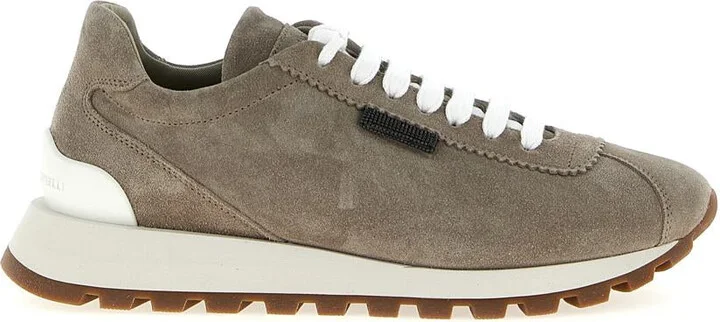 Brunello Cucinelli Shiny Tab Sneakers