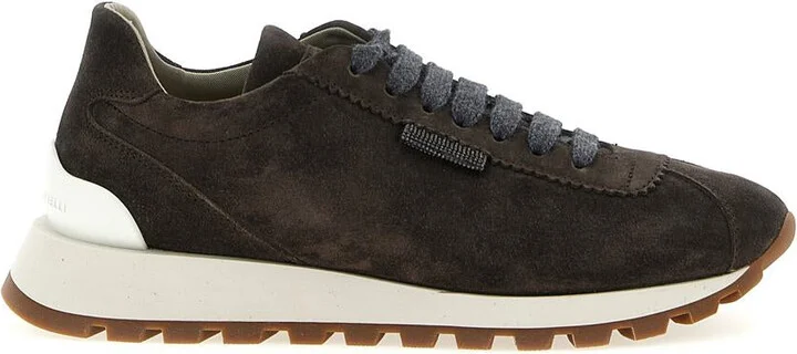 Brunello Cucinelli Shiny Tab Sneakers