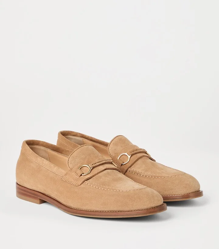 Brunello Cucinelli Suede Bit-Detail Loafers - Image 2
