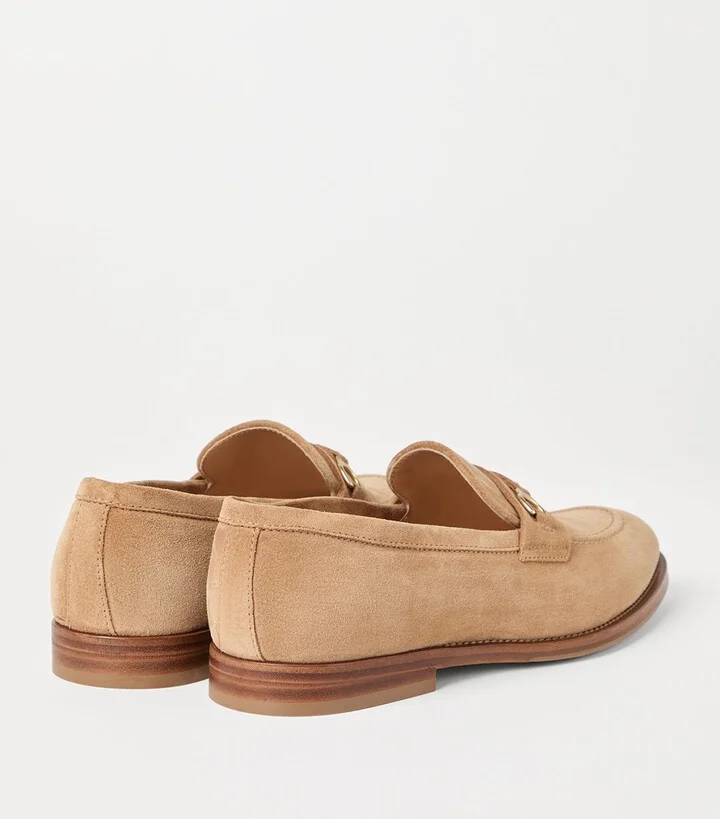 Brunello Cucinelli Suede Bit-Detail Loafers - Image 3
