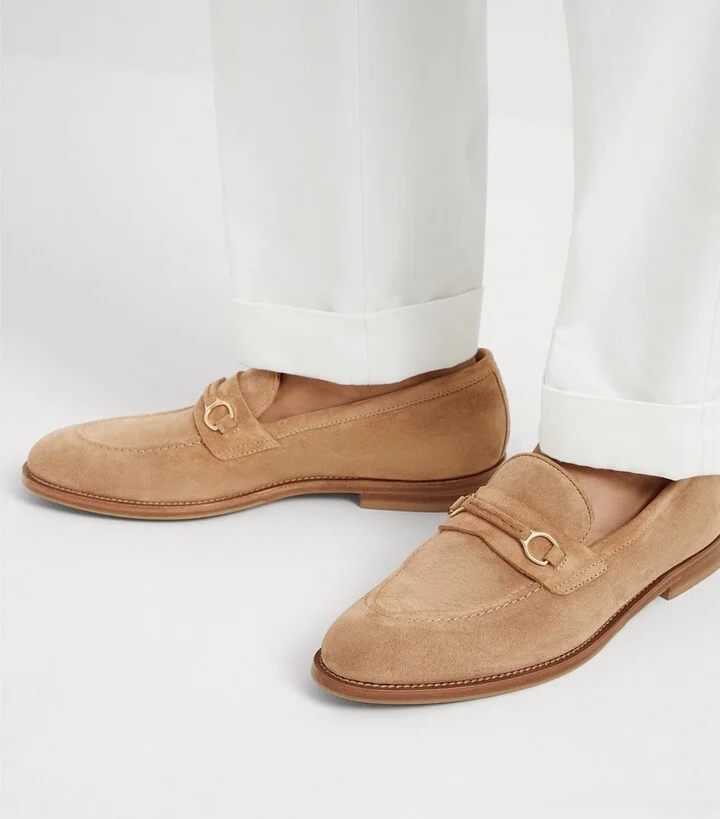 Brunello Cucinelli Suede Bit-Detail Loafers - Image 4