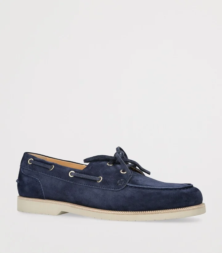 Brunello Cucinelli Suede Boat Shoes - Image 3