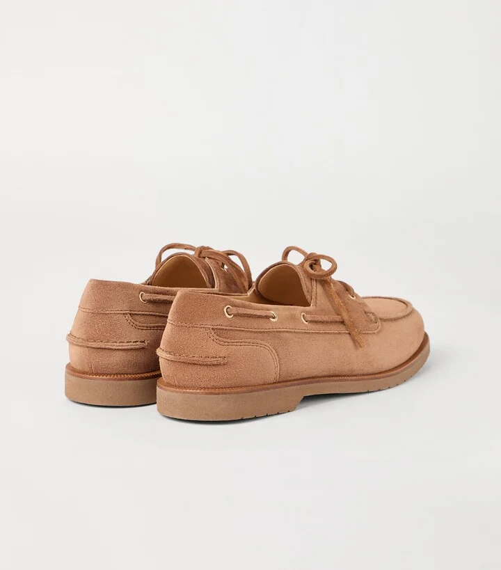 Brunello Cucinelli Suede Boat Shoes - Image 4
