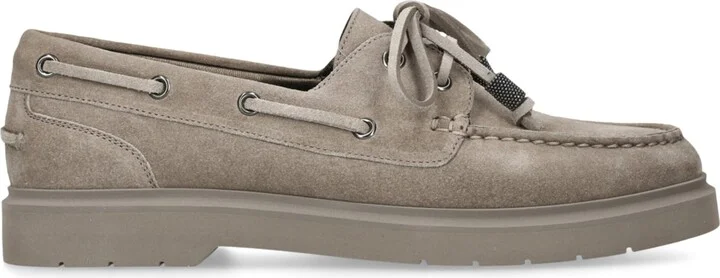 Brunello Cucinelli Suede Boat Shoes