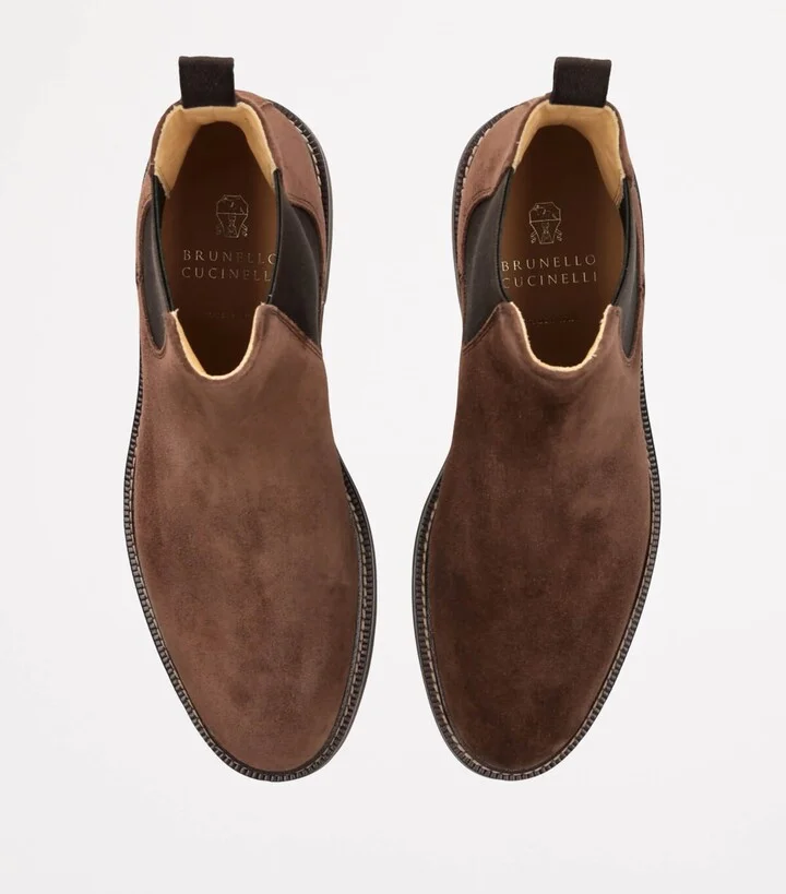 Brunello Cucinelli Suede Chelsea Boots - Image 4