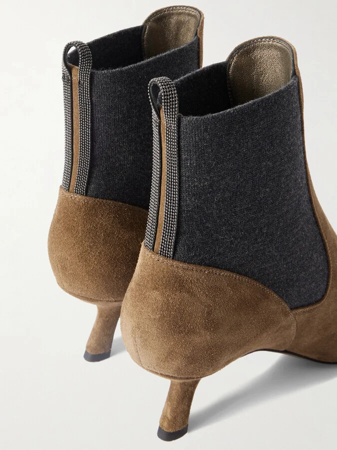 Brunello Cucinelli - Suede Chelsea Boots - Brown - Image 4