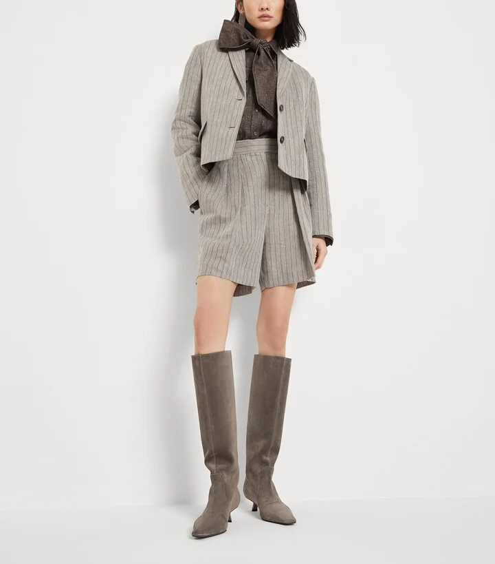 Brunello Cucinelli Suede City Knee-High Boots 35 - Image 2