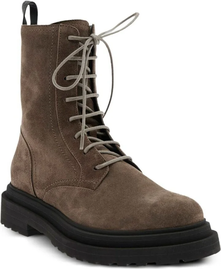 Brunello Cucinelli Suede Combat Boot - Image 2
