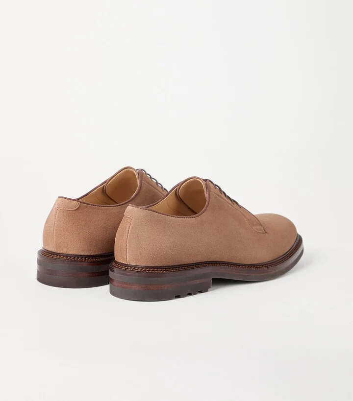 Brunello Cucinelli Suede Derby Shoes - Image 3