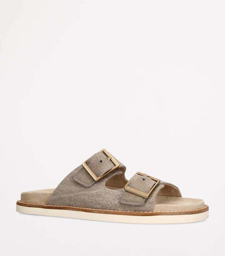 Brunello Cucinelli Suede Double-Strap Sandals - Image 3