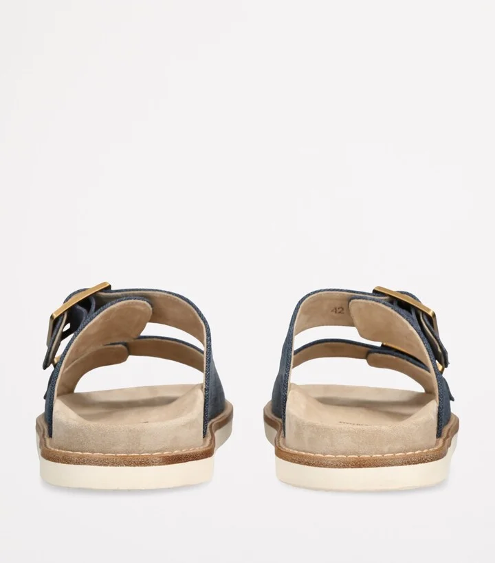 Brunello Cucinelli Suede Double-Strap Sandals - Image 2