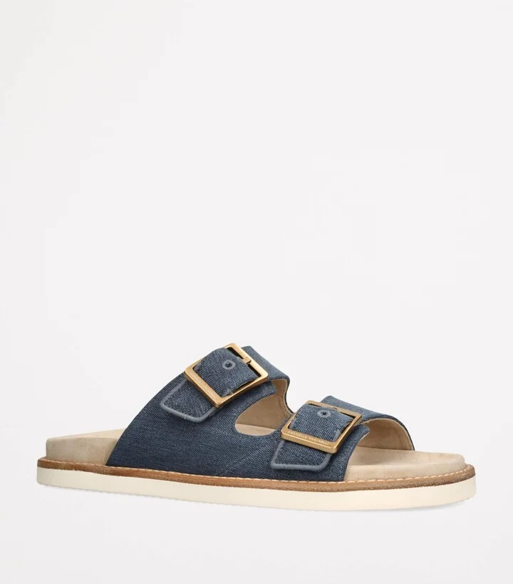 Brunello Cucinelli Suede Double-Strap Sandals - Image 3