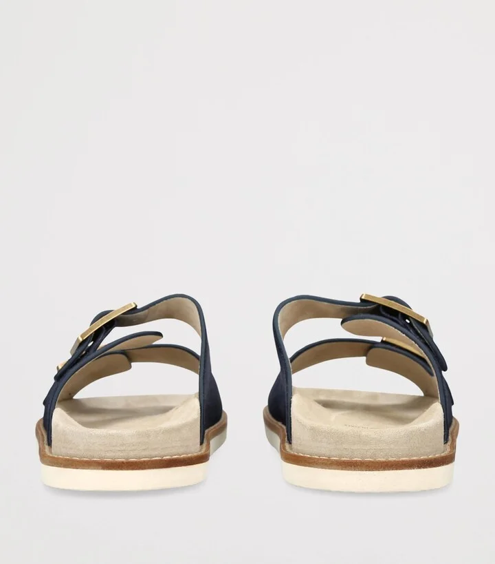 Brunello Cucinelli Suede Double-Strap Sandals - Image 2