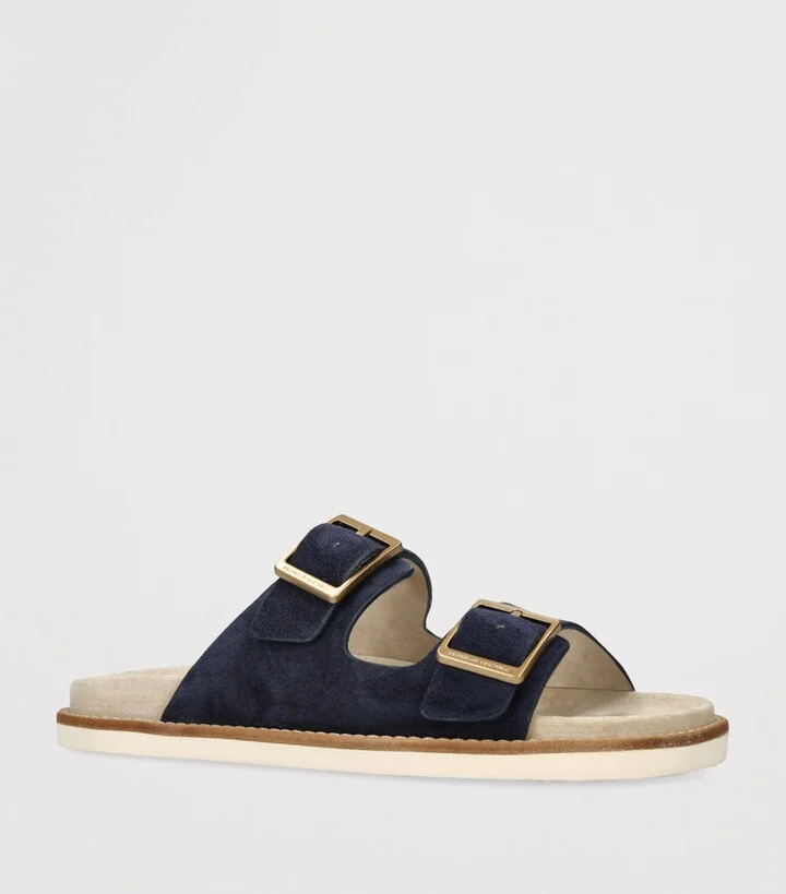 Brunello Cucinelli Suede Double-Strap Sandals - Image 3