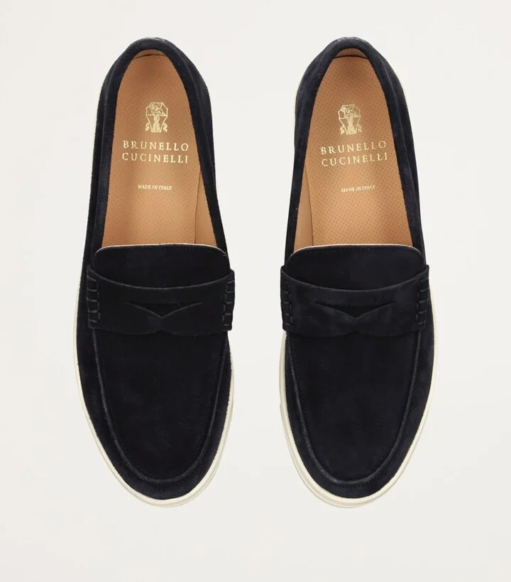 Brunello Cucinelli Suede Hybrid Loafers - Image 4