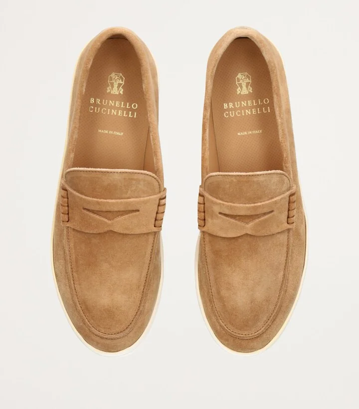 Brunello Cucinelli Suede Hybrid Loafers - Image 4