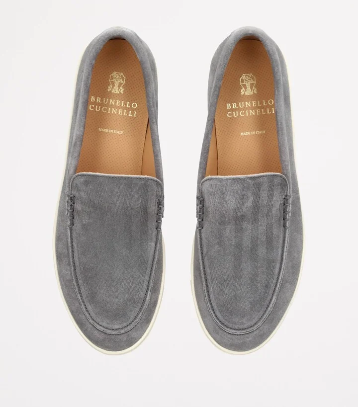 Brunello Cucinelli Suede Hybrid Loafers - Image 4