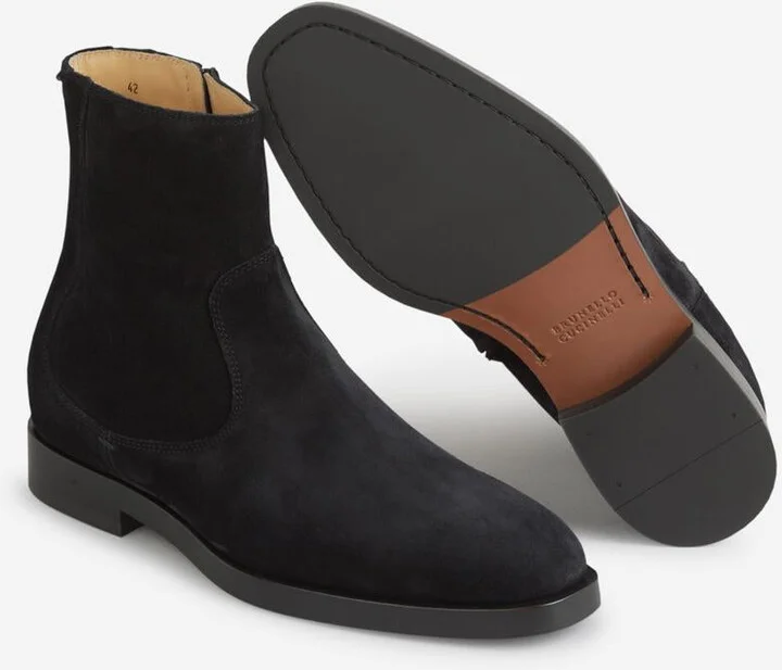 Brunello Cucinelli Suede Leather Boots - Image 4