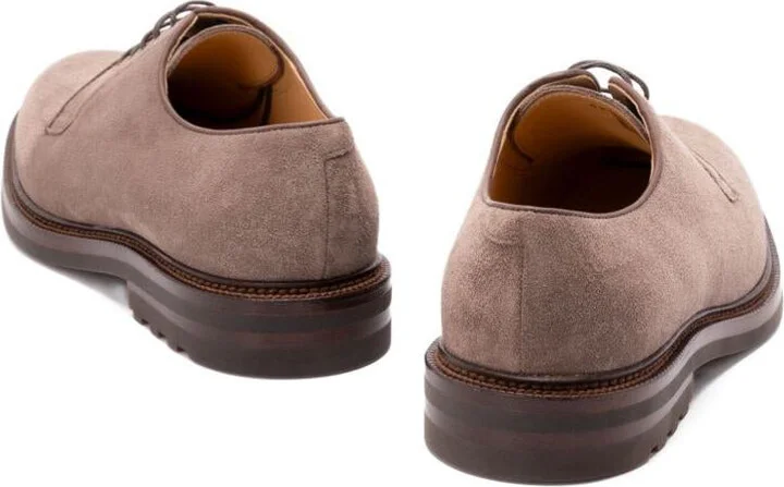 Brunello Cucinelli Suede Leather Lace-Up Shoes - Image 2