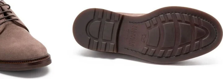 Brunello Cucinelli Suede Leather Lace-Up Shoes - Image 5