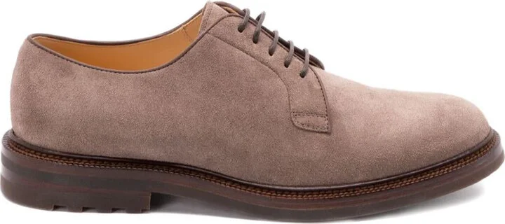 Brunello Cucinelli Suede Leather Lace-Up Shoes