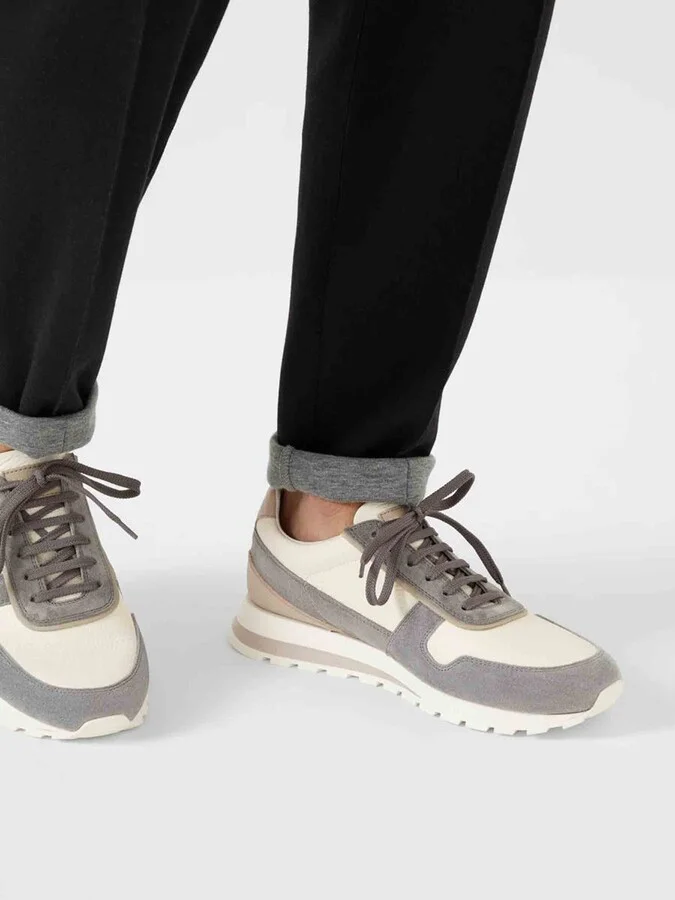 Brunello Cucinelli Suede Leather Sneakers - Image 2