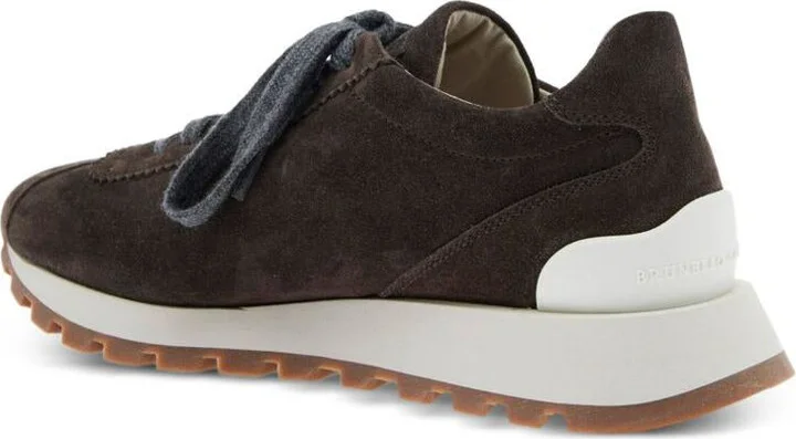 Brunello Cucinelli Suede Leather Sneakers - Image 3