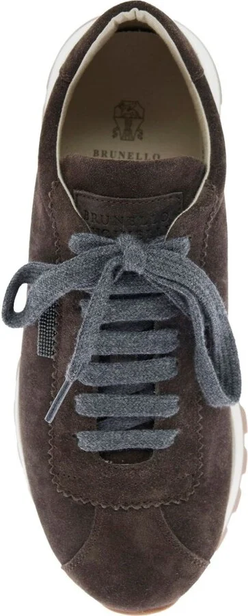 Brunello Cucinelli Suede Leather Sneakers - Image 2